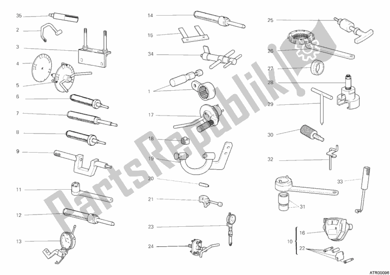 All parts for the Workshop Service Tools, Engine of the Ducati Multistrada 1000 S 2006